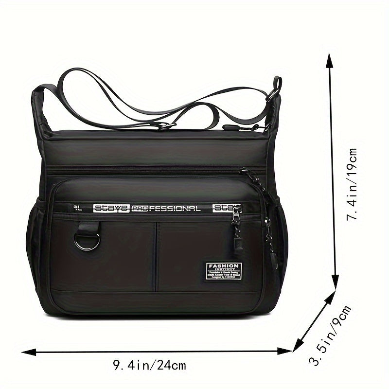 Oxford Cloth Waterproof Large Capacity Crossbody Bag For Men, Leisure Travel Bag, Student's Junket Storage Sling Shoulder Bag