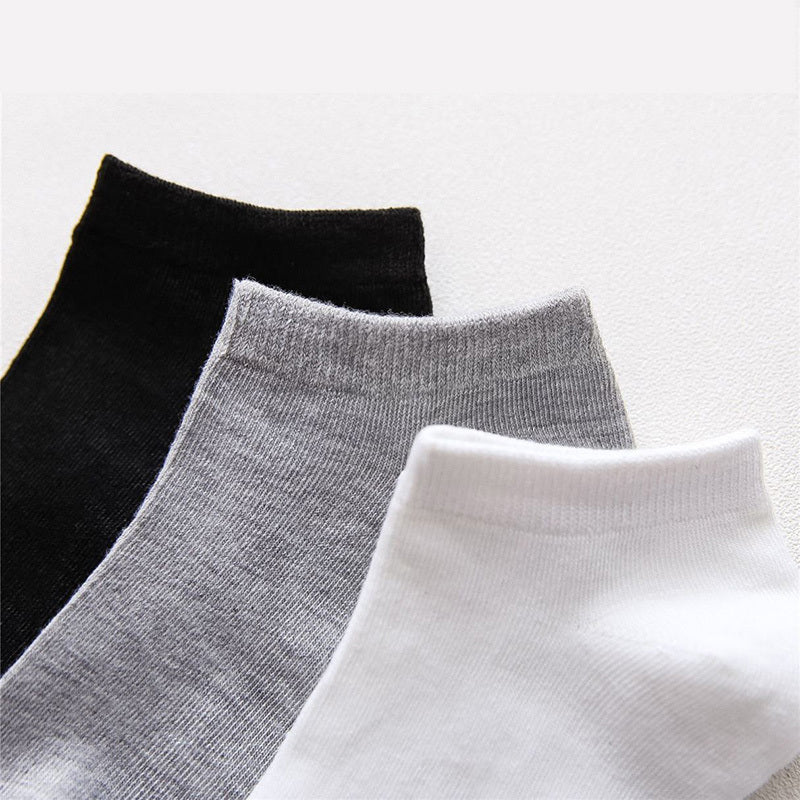 3 Pairs Of Men's Solid Colour No Show Socks, Comfy Breathable Casual Soft & Elastic Socks, Spring & Summer