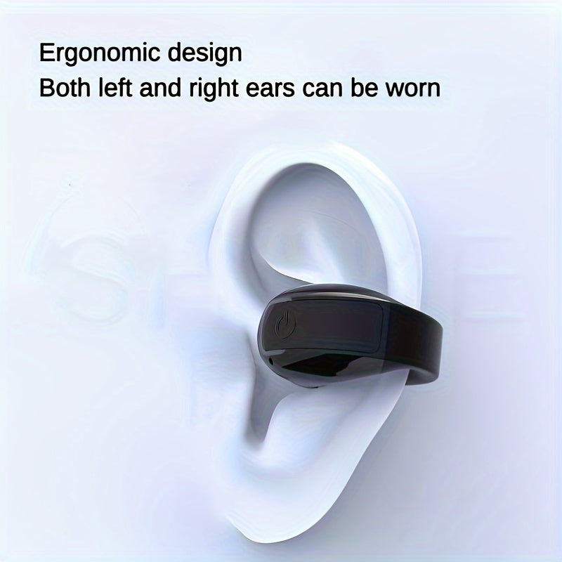 Wireless Headphones Bone Conduction Concept Ear Clip Open Non-In-Ear Sports Running Cycling Calling Noise Reduction