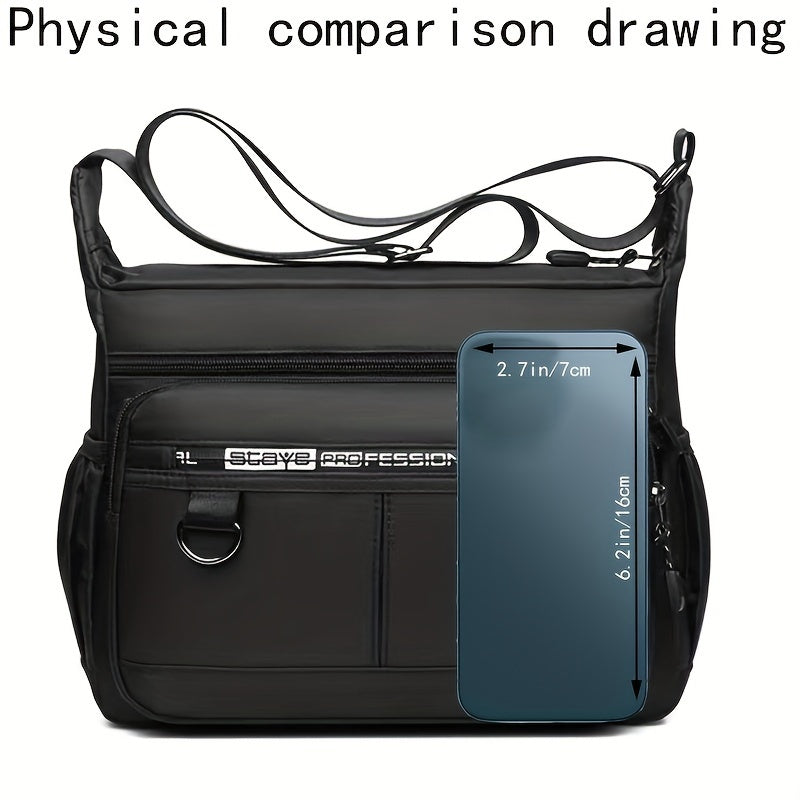 Oxford Cloth Waterproof Large Capacity Crossbody Bag For Men, Leisure Travel Bag, Student's Junket Storage Sling Shoulder Bag