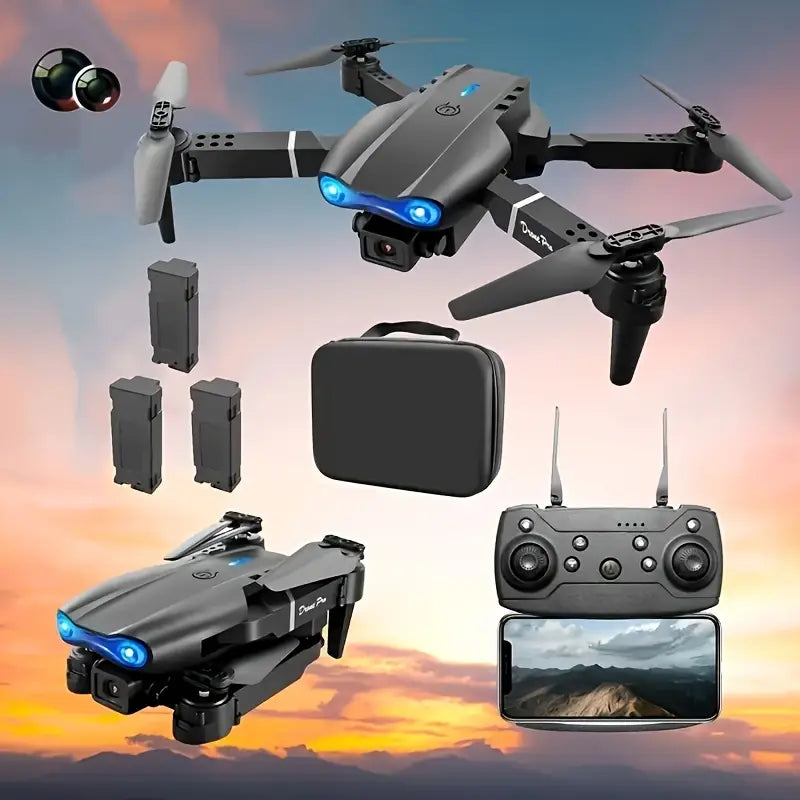 Drone para Iniciantes com Wi-Fi, Vídeo 480p, Velocidade 4m/s, Altitude 50m, Decolagem Máxima 92g, Bateria Recarregável 500mAh